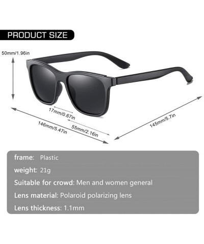 Oversized DESIGN Polarized Sunglasses Men TR90 Frame Fashion Mirror Driving Fishing Zonnebril Heren UV400 - C1black - CZ197Y7...