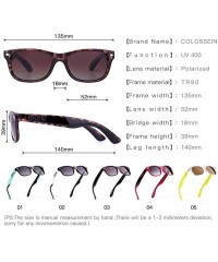 Aviator MSTAR Sunglasses For Women Polarized Fashion Sun Glasses Men Square Brown White - Yellow - C218YR6G5T4 $26.66