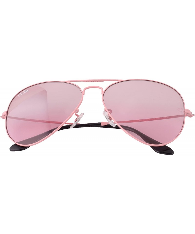 Aviator Sunglasses for Women-3025S - General Style-Metal Frame in Pink - Light Up Your Beauty - CU18ET83K25 $41.54