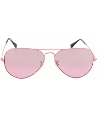 Aviator Sunglasses for Women-3025S - General Style-Metal Frame in Pink - Light Up Your Beauty - CU18ET83K25 $41.54