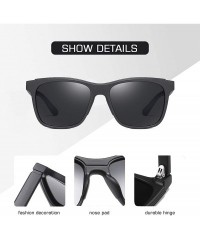 Oversized DESIGN Polarized Sunglasses Men TR90 Frame Fashion Mirror Driving Fishing Zonnebril Heren UV400 - C1black - CZ197Y7...