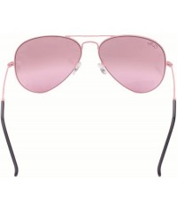 Aviator Sunglasses for Women-3025S - General Style-Metal Frame in Pink - Light Up Your Beauty - CU18ET83K25 $41.54