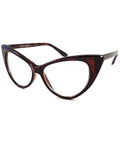 Cat Eye VINTAGE Women Sexy Cat Eye Oversized Frame Clear Lens Eye Glasses TORTOISE - C311KKZ0AU1 $11.46