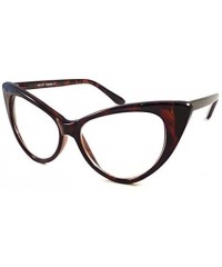 Cat Eye VINTAGE Women Sexy Cat Eye Oversized Frame Clear Lens Eye Glasses TORTOISE - C311KKZ0AU1 $11.46