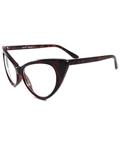 Cat Eye VINTAGE Women Sexy Cat Eye Oversized Frame Clear Lens Eye Glasses TORTOISE - C311KKZ0AU1 $11.46