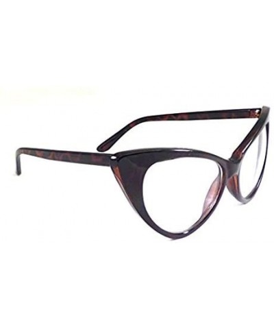 Cat Eye VINTAGE Women Sexy Cat Eye Oversized Frame Clear Lens Eye Glasses TORTOISE - C311KKZ0AU1 $11.46