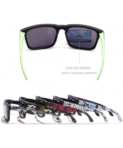 Oversized Eye-Catching Function Polarized Sunglasses for Men Matte Black Frame Fit Skull Zipper Case C9 - C7194O5ZXIO $28.16