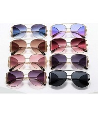 Oversized Metal Frame Punk Sunglasses Oversized Sunglasses Men Women Fashion Wind-proof Sunglasses Sunshade glasses UV400 - C...