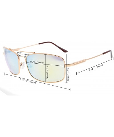 Rectangular Bifocal Sunglasses with Bendable Bridge and Temples Memory Reading Sunglasses Lightweight Titanium - CE18C9QNMH5 ...