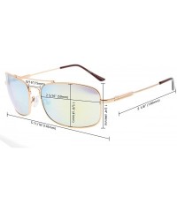 Rectangular Bifocal Sunglasses with Bendable Bridge and Temples Memory Reading Sunglasses Lightweight Titanium - CE18C9QNMH5 ...