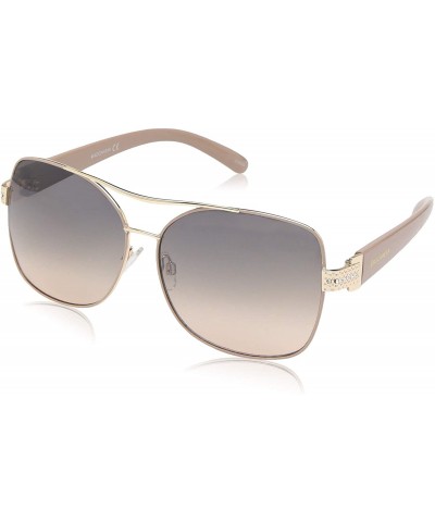 Shield Non Polarized Iridium Aviator Sunglasses - Gold & Nude - CW18O39OLIQ $79.16