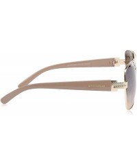 Shield Non Polarized Iridium Aviator Sunglasses - Gold & Nude - CW18O39OLIQ $31.25