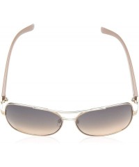 Shield Non Polarized Iridium Aviator Sunglasses - Gold & Nude - CW18O39OLIQ $31.25