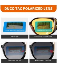 Oversized Night Driving Glasses Anti-glare Eyewear Classic Polarized Night Vision Glasses for Women - CM18UOE35KI $35.09