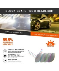 Oversized Night Driving Glasses Anti-glare Eyewear Classic Polarized Night Vision Glasses for Women - CM18UOE35KI $15.17