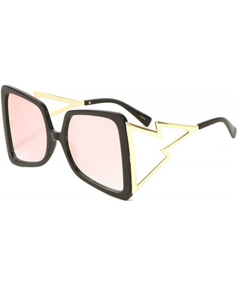 Oversized Elektra XL Oversized Butterfly Bug Eye Luxury Sunglasses - Black & Gold Frame - C718W0KYQQQ $13.17