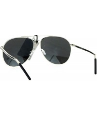 Aviator Fashion Aviator Sunglasses Vintage Driver Aviators Metal Frame UV 400 - Silver (Silver Mirror) - CP185M8ULDN $9.72