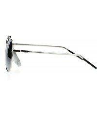 Aviator Fashion Aviator Sunglasses Vintage Driver Aviators Metal Frame UV 400 - Silver (Silver Mirror) - CP185M8ULDN $9.72