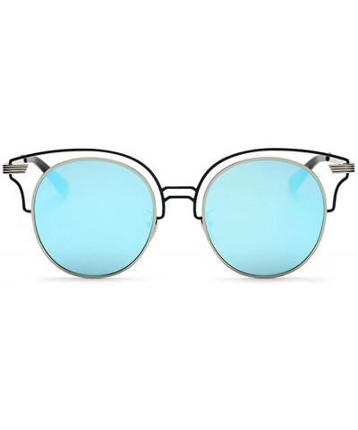 Aviator Women's Metal Fashion Cateye Aviators retro mirror lens Sunglasses - CH188NQETW3 $11.79