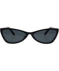 Cat Eye Womens Cat Eye Retro Unique Trendy Goth Sunglasses - All Black - CY18ESRGRQR $7.45