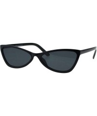 Cat Eye Womens Cat Eye Retro Unique Trendy Goth Sunglasses - All Black - CY18ESRGRQR $7.45