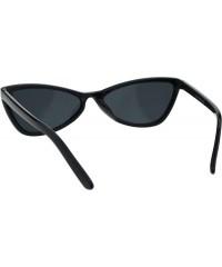 Cat Eye Womens Cat Eye Retro Unique Trendy Goth Sunglasses - All Black - CY18ESRGRQR $7.45