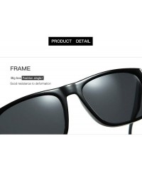 Square Fashion TR90 sunglasses men polarized lenses outdoor riding driving tide sunglasses - Sand Black Grey C2 - C91906CT5NS...