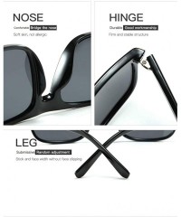 Square Fashion TR90 sunglasses men polarized lenses outdoor riding driving tide sunglasses - Sand Black Grey C2 - C91906CT5NS...