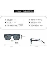 Square Fashion TR90 sunglasses men polarized lenses outdoor riding driving tide sunglasses - Sand Black Grey C2 - C91906CT5NS...