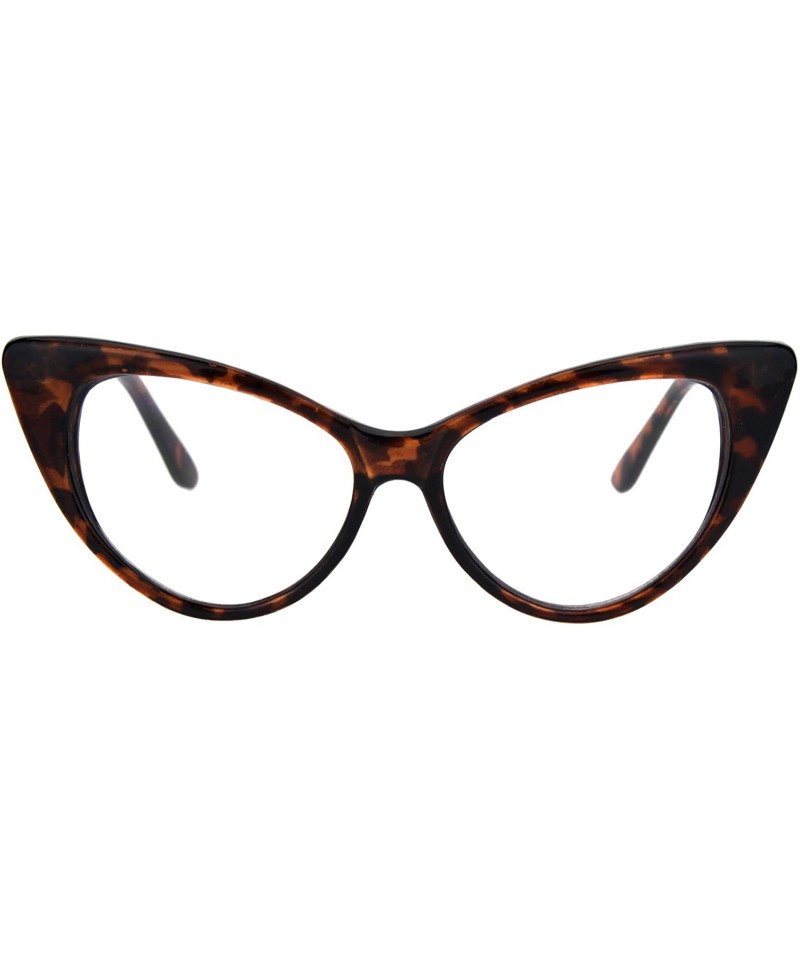 Cat Eye Classic Womens Gothic Clear Lens Cat Eye Glasses - Tortoise - CB1863GUGTO $11.09