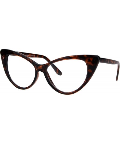 Cat Eye Classic Womens Gothic Clear Lens Cat Eye Glasses - Tortoise - CB1863GUGTO $11.09