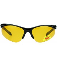 Sport Mens Driving Plus Polarized Lens Sunglasses Half Rim Sports Shades - Black - CN186GIT0M9 $13.69