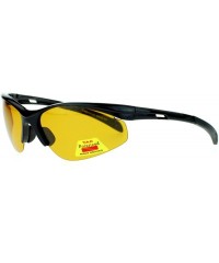 Sport Mens Driving Plus Polarized Lens Sunglasses Half Rim Sports Shades - Black - CN186GIT0M9 $13.69