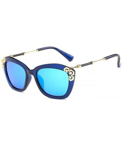 Butterfly Women's Sunglasses Driving Glasses Polarized Sunglasses - Blue Color - C318G74K3OC $62.42