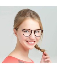 Square Women's Cat's Eye Ultra-light Full Frame Glasses Frame - Retro Metal Square Frame - Black Gold - CU18AKGD7XC $89.55