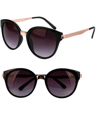 Round Vintage Round Women Sunglasses P4123 - Black - CM182OG29RY $12.17