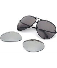 Aviator Oversize Metal Classic Aviator Mirrored Sunglasses for Women Men - Color a - CH18DZRKT7D $22.57