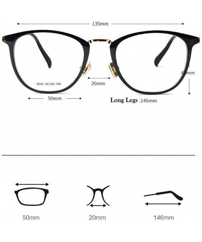 Square Women's Cat's Eye Ultra-light Full Frame Glasses Frame - Retro Metal Square Frame - Black Gold - CU18AKGD7XC $89.55