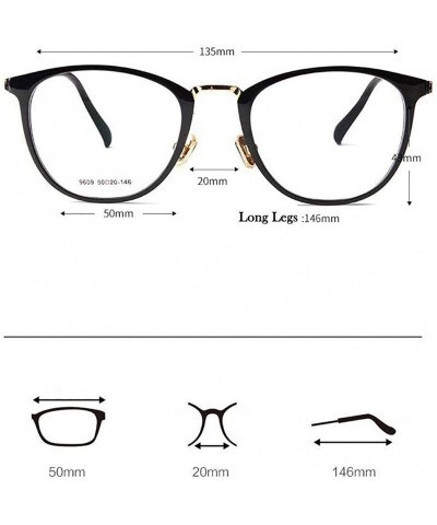 Square Women's Cat's Eye Ultra-light Full Frame Glasses Frame - Retro Metal Square Frame - Black Gold - CU18AKGD7XC $39.40