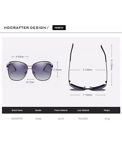 Semi-rimless Fashion Retro Biker Oversized Polarized Sunglasses for Women 0215 - Black - CC18ZUKDH6X $15.95