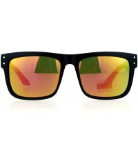 Wayfarer Mirrored Lens Digital Camo Rectangular Sport Horn Rim Sunglasses - Rusta - CP12EDWW983 $11.57