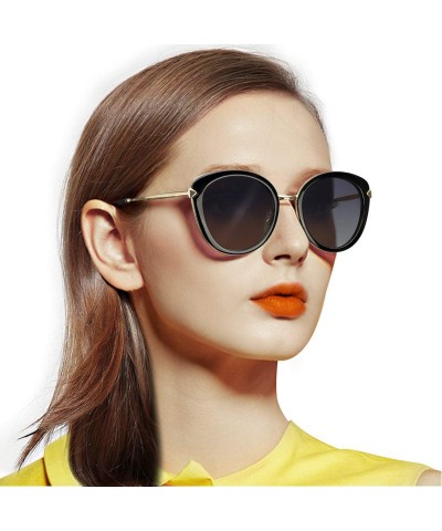 Oversized Classic Shades Cat Eye Sunglasses for Women - Polarized Arrow Style Frame - UV400 Protection - CC18QZOTNID $27.56