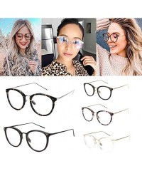 Sport Vintage Round Clear Glasses Non-Prescription Eyeglasses Blue Light Blocking Glasses Computer Work for Women Men - C4199...