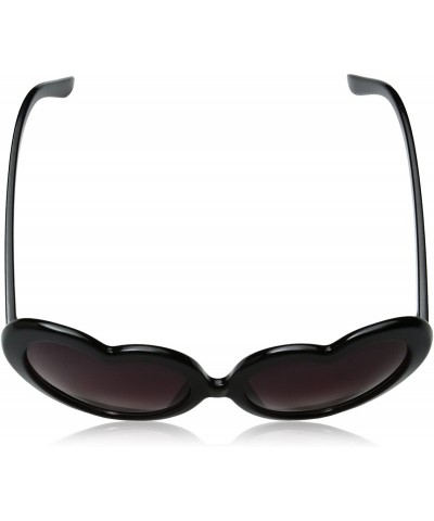 Oversized Large Oversized Womens Heart Shaped Sunglasses Cute Love Fashion Eyewear - Black - CV116KFQS0R $10.58