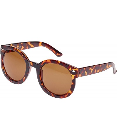 Oversized Warhol Style Retro Oversized Sunglasses - Shell - CD12JSBB2H3 $17.35