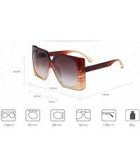 Square Square Sunglasses Women Retro Brand Designer Oversized - White-gradient Black - C81899O2YZ8 $13.11