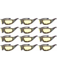 Sport 12 Pieces Per Case Wholesale Lot Motorcycle CAMO Padded Foam Sport Glasses - 12-moto-camo1-hd - C518CWT2SR4 $45.03