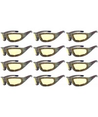 Sport 12 Pieces Per Case Wholesale Lot Motorcycle CAMO Padded Foam Sport Glasses - 12-moto-camo1-hd - C518CWT2SR4 $45.03