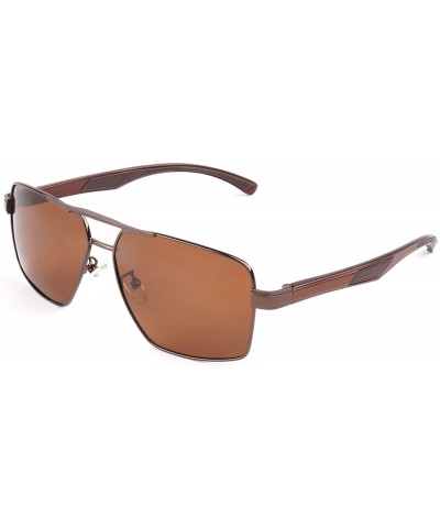 Square Al-Mg Alloy Pilot Polarized Sunglasses for Men Vintage Rectangle UV400 Protection 2019 Trendy MOS05 - CB18XDQ84C7 $29.07