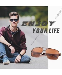 Square Al-Mg Alloy Pilot Polarized Sunglasses for Men Vintage Rectangle UV400 Protection 2019 Trendy MOS05 - CB18XDQ84C7 $18.72